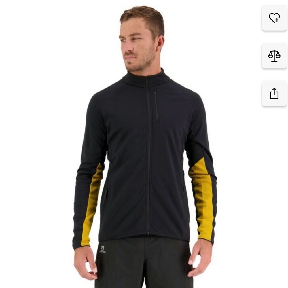 Mons Royale Approach Merino Shift Fleece Jacket Black Medium